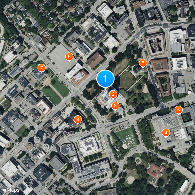 Nationality Rooms Karte