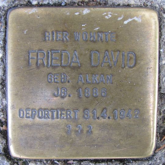 Stolperstein à la mémoire de Frieda David