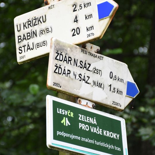 Rozcestník Žďár nad Sázavou - ŽĎAS