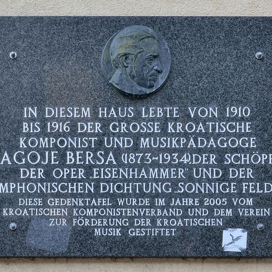 Plaque for Blagoje Bersa, Margareten