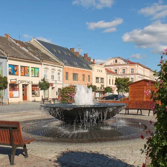 Kašna v Mohelnici na náměstí Svobody