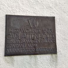 Plaque for Carl Attenhofer