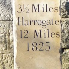 Milestone, Harrogate Road, Moortown, by St Gemma's Hospice nr Moorland Drive and Lidgett Lane X rds