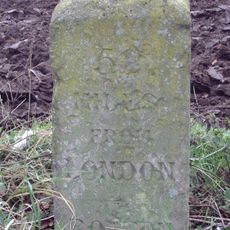 Milestone, Great North Road, Roxton, set back from A1 layby