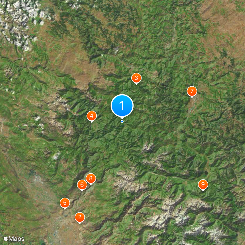 Línea Belgrado-Bar Mapa