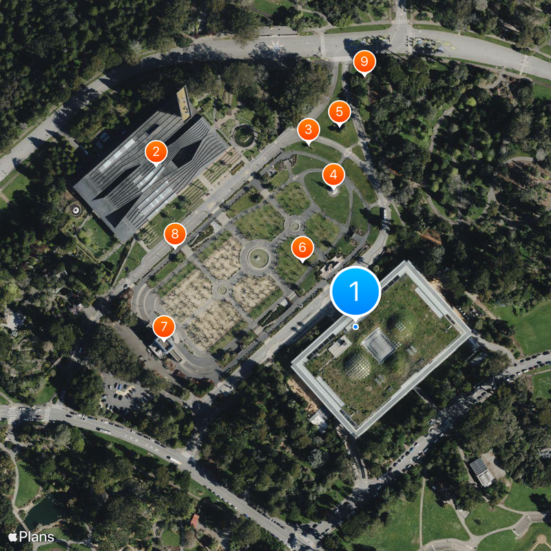 California Academy of Sciences Kaart