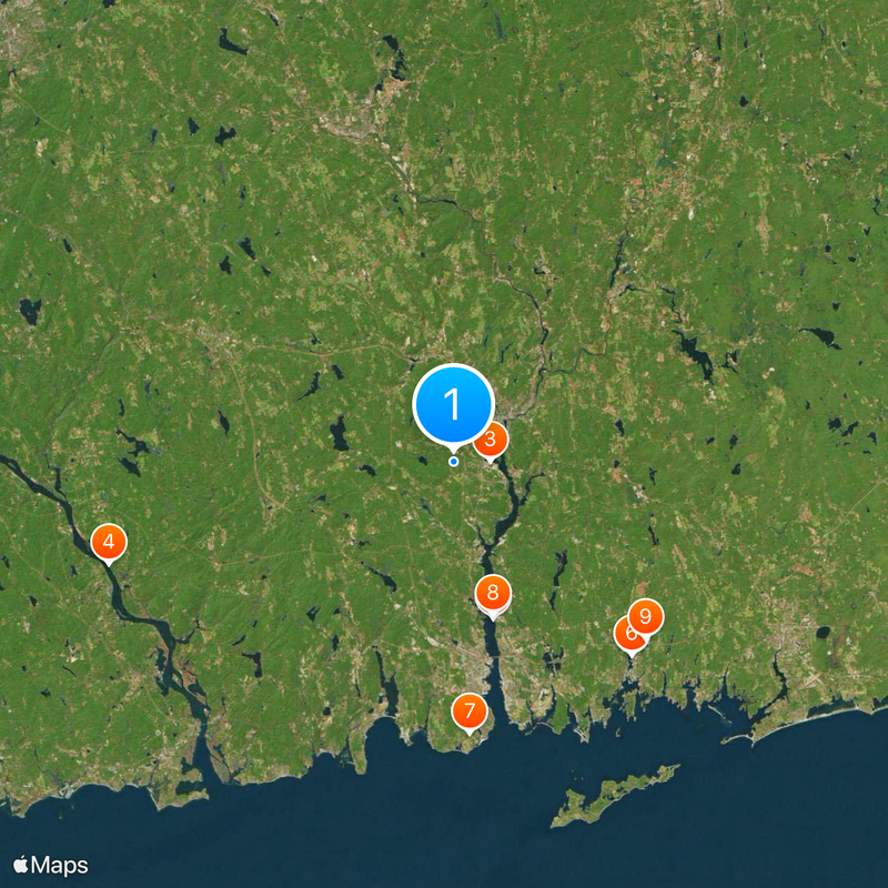 Hrabstwo New London Mapa