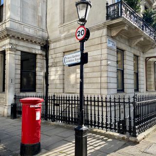 Lamp Standard Outside Number 59 On Opposite Pavement
