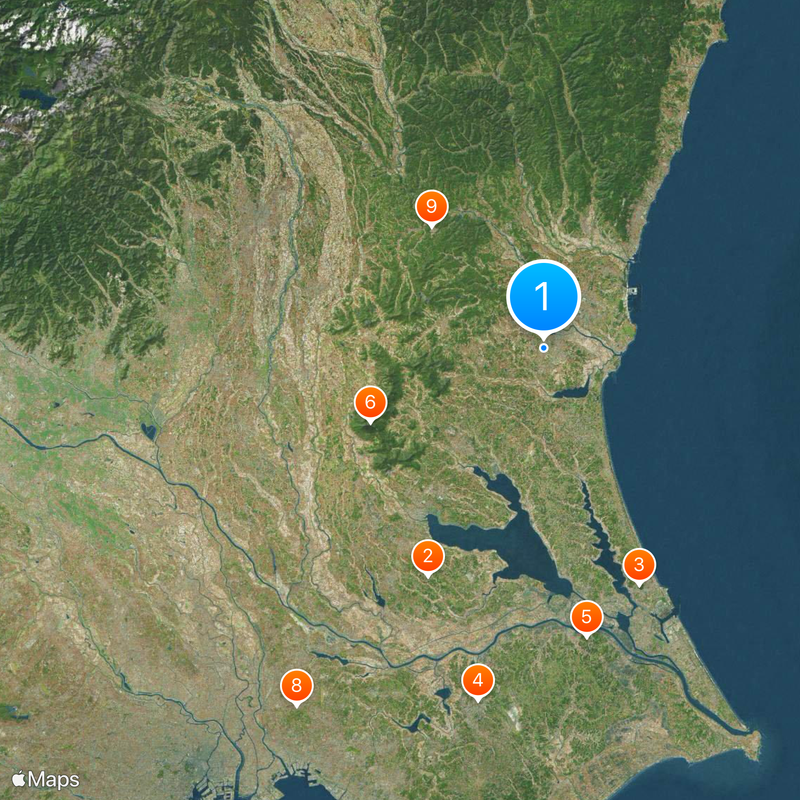 Préfecture d'Ibaraki Carte