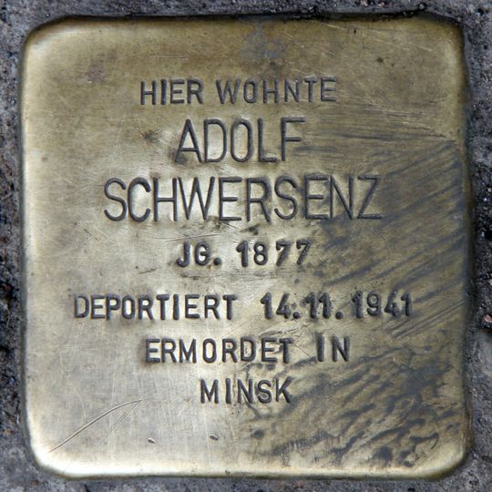 Stolperstein em memória de Adolf Schwersenz