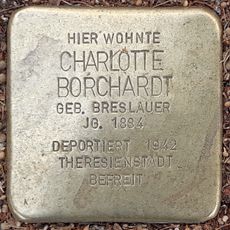 Stolperstein dedicated to Charlotte Borchardt