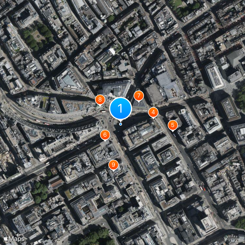 Shaftesbury Memorial Fountain Mappa