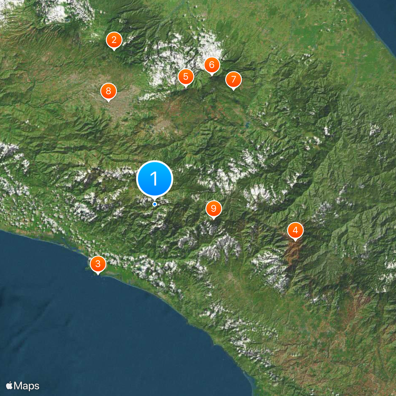 Provincia de San José Mapa
