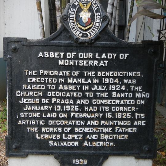 Abbey of Our Lady of Montserrat historical marker