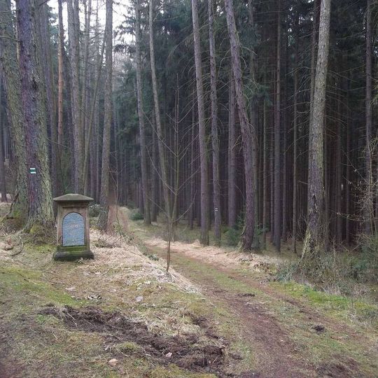 Kříž na lesním rozcestí pod Křížovým vrchem