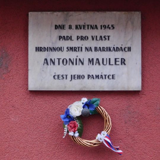 Antonín Mauler plaque