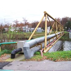 Pipeline bridge over the Jizera in Čejetičky