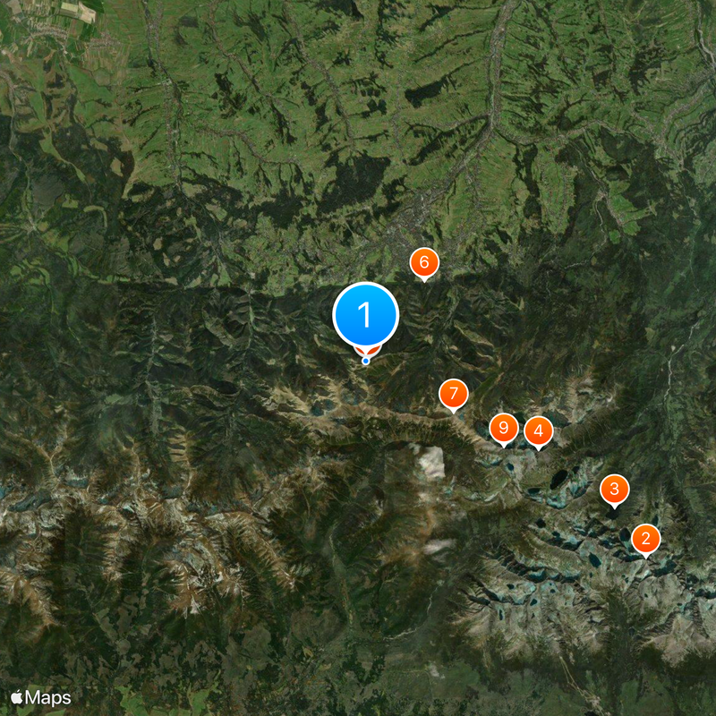 Tatra-Nationalpark Karte