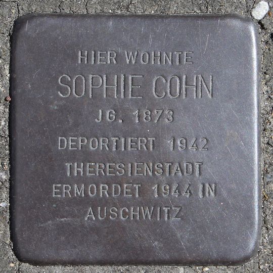 Stolperstein en memoria de Sophie Cohn