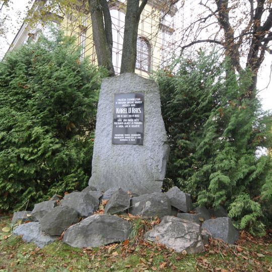 Monument to Karel Václav Rais in Trhová Kamenice
