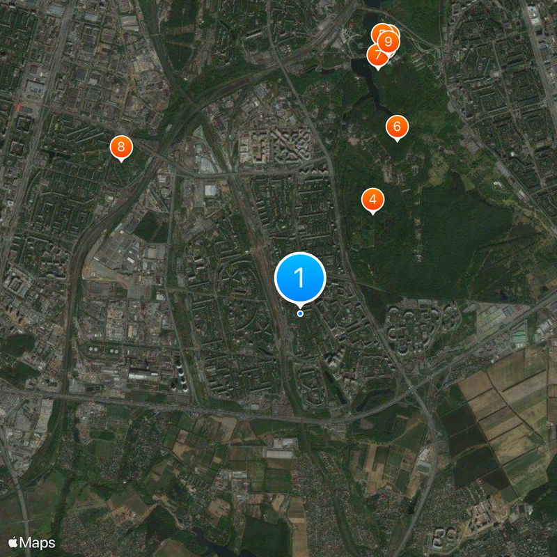 Biryulyovo Vostochnoye District Mapa