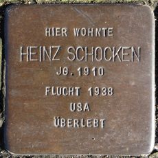 Stolperstein dedicated to Heinz Schocken