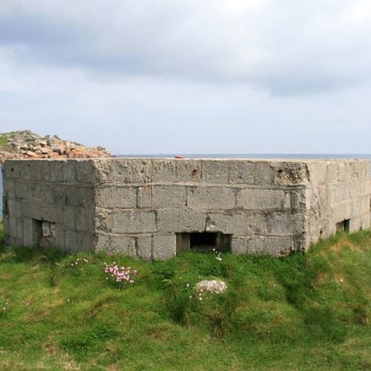World War II pillbox and Civil War battery at Tolman Point, St Mary's