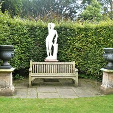 Figure Of Apollino, At Dahlia Garden, At Anglesey Abbey