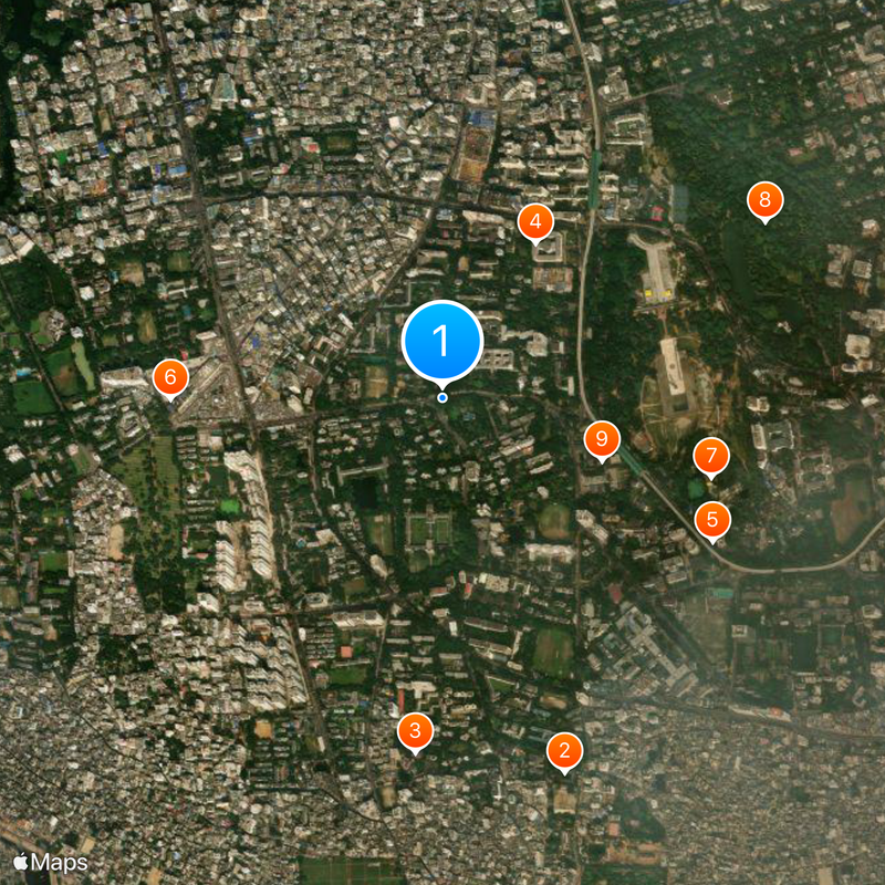 University of Dhaka Map