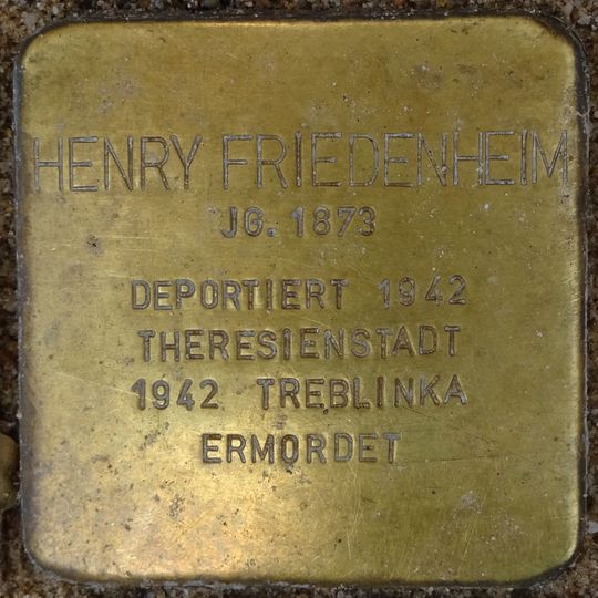Stolperstein en memoria de Henry Friedenheim