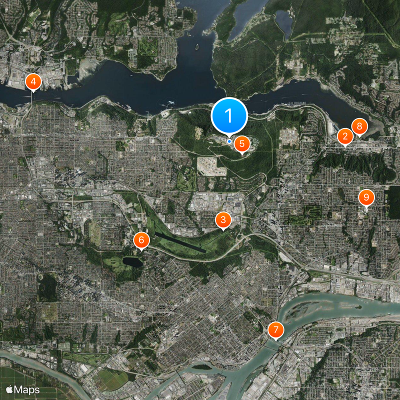 Simon Fraser University Map