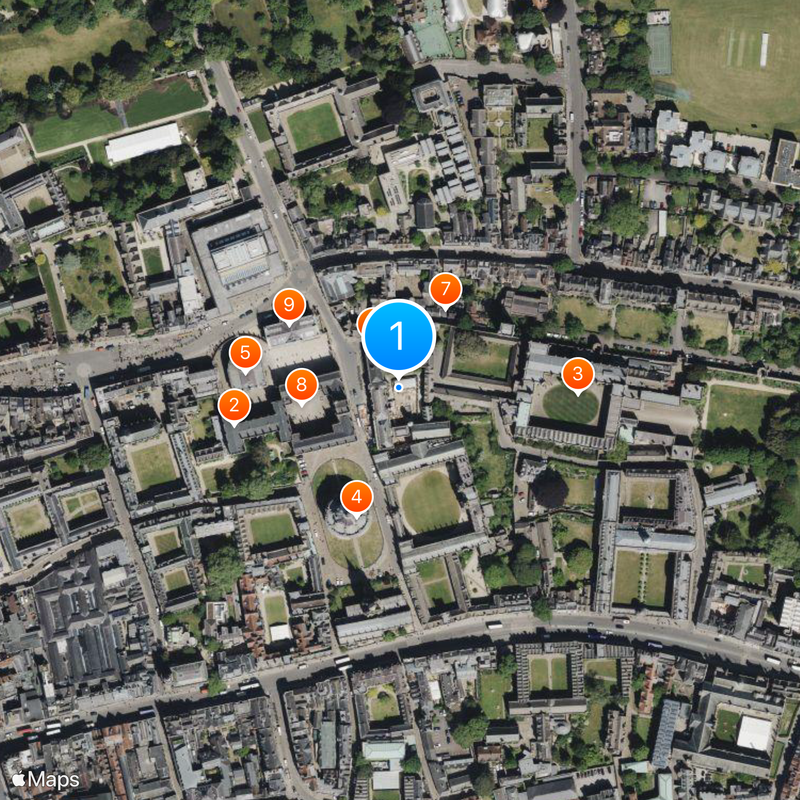 Hertford College Map