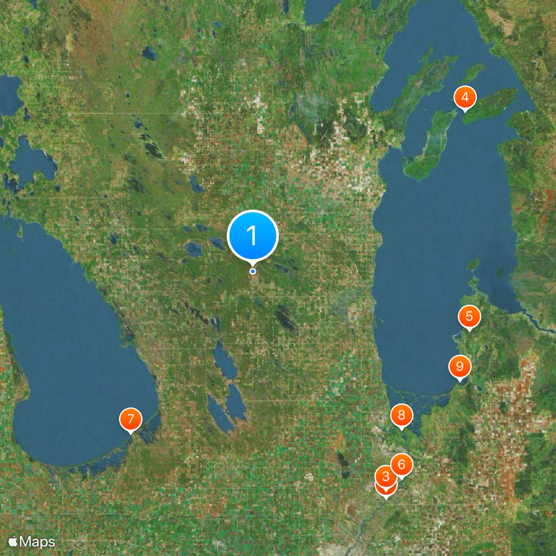 Narcisse Snake Dens Mappa