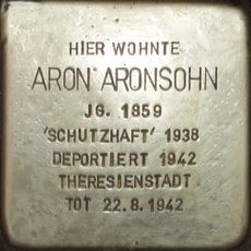 Stolperstein dedicated to Aron Aronsohn