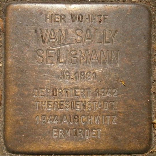 Stolperstein dedicated to Ivan Sally Seligmann