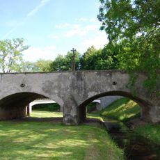 Stone bridge over the Brložský potok in Dobev