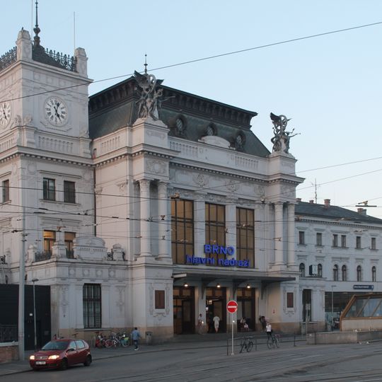 Main building of Brno hlavní nádraží