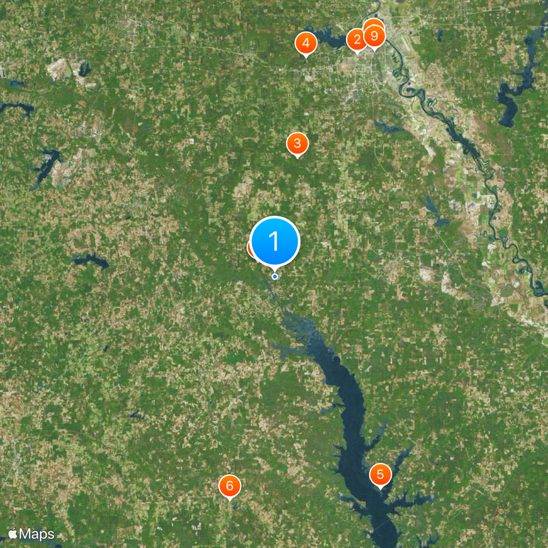 Piney Woods Map