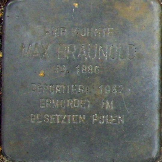Stolperstein dedicated to Max Braunold