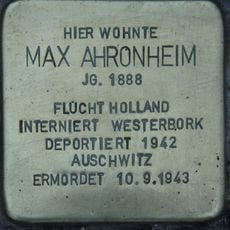 Stolperstein dedicated to Max Ahronheim