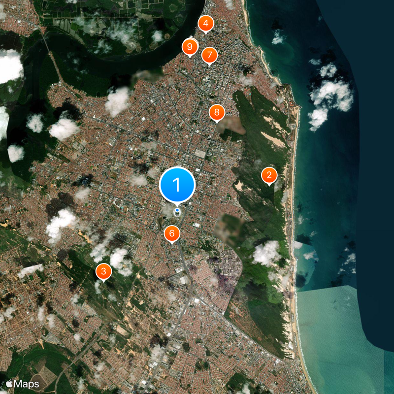 Arena das Dunas Mappa