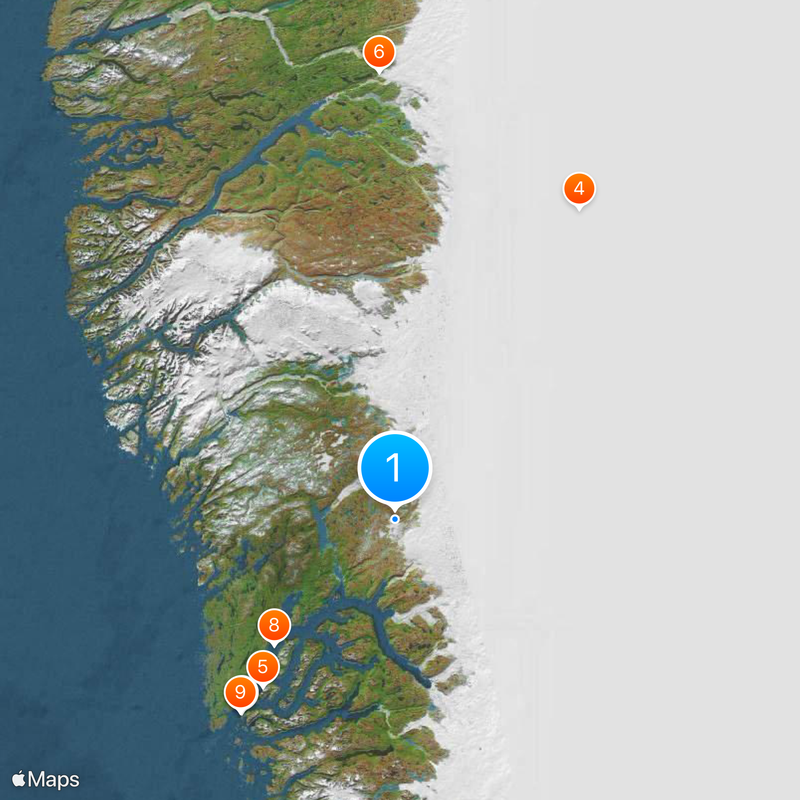 Cinturón supracortical de Isua Mapa