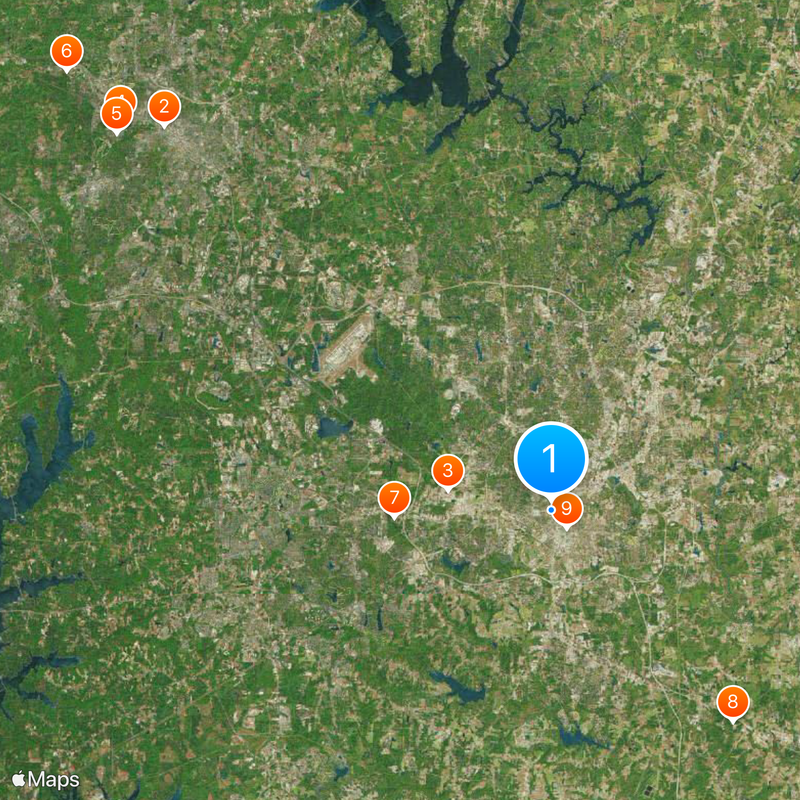 Condado de Wake Mapa