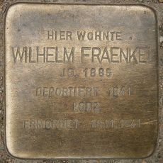 Stolperstein dedicated to Wilhelm Fraenkel