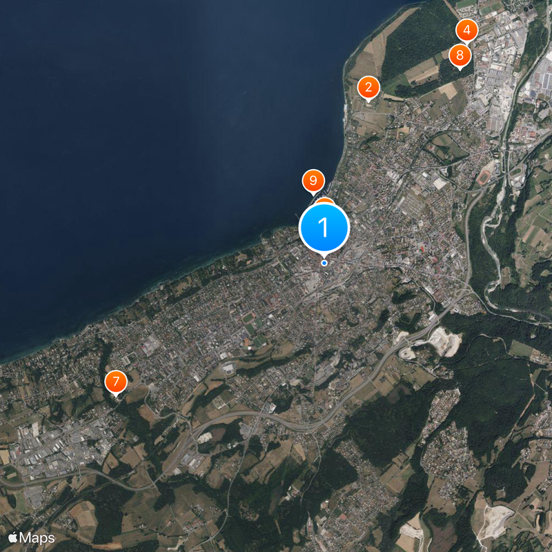 Thonon-les-Bains Kaart