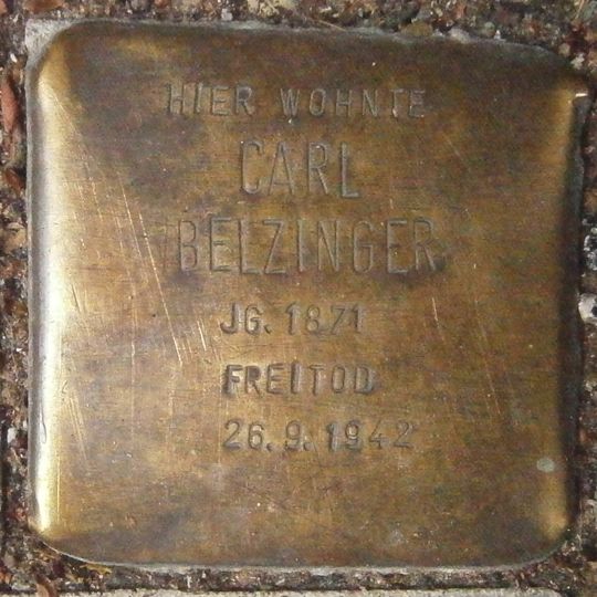 Stolperstein en memoria de Carl Belzinger