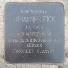 Stolperstein dedicated to Johannes Fick