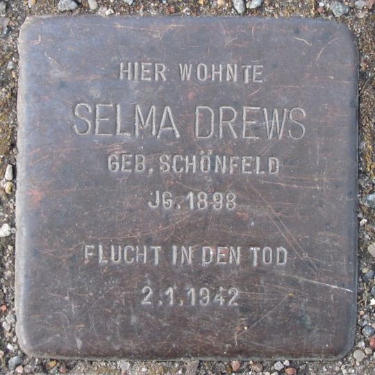 Stolperstein em memória de Selma Drews