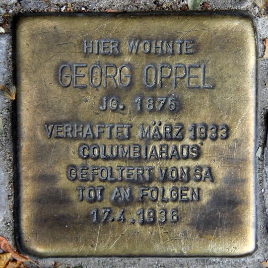 Stolperstein en memoria de Georg Oppel