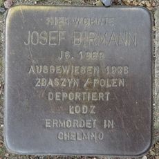 Stolperstein dedicated to Josef Birmann